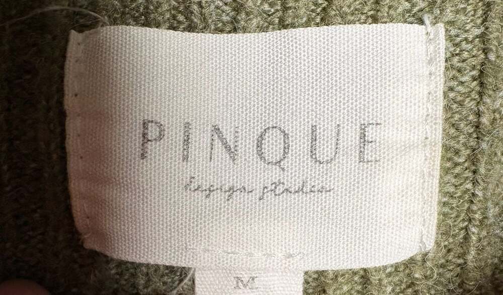 Pinque Green Ribbed Knit Sweater Medium - Picture 2 of 8